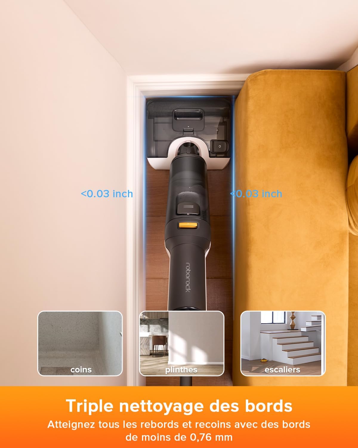 roborock F25 Ace Wet and Dry Mop Combo, 5 in 1, Cordless, 20,000 Pa, Self-Cleaning at 90°C and Quick Drying, Wheels Assisted, 60 min Autonomy, WiFi, Flat Design 180°