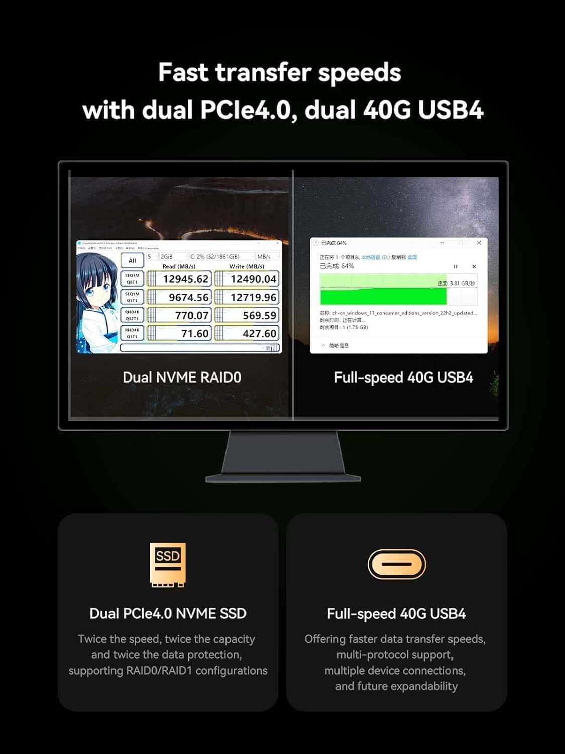 MINISFORUM UM690L Slim Mini PC, AMD Ryzen 9 6900HX Mini Computer (8C/16T, up to 4.9 GHz), 32 GB LPDDR5 and 1 TB PCIe 4.0 SSD, DP/HDMI 2.1/USB 4, 4 x USB Type-A, WiFi 6E/BT 5.3