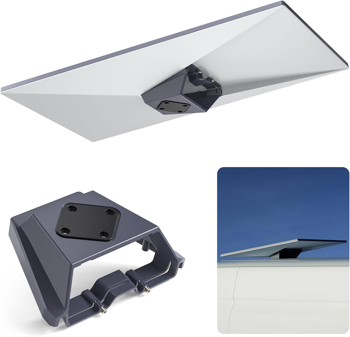 XLTTYWL Starlink Gen 3 Mount, 360° Adjustable V3 Starlink Wall Mount, Star Link Gen3 Pole Mounting Kit with Starlinks Gen 3 Pipe Adapter for Gen3/Gen 2/Mini Starlink Internet Kit Satellite