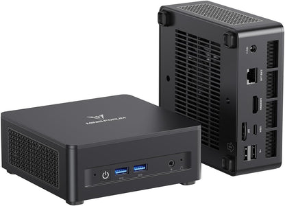 MINISFORUM UM690L Slim Mini PC, AMD Ryzen 9 6900HX Mini Computer (8C/16T, up to 4.9 GHz), 32 GB LPDDR5 and 1 TB PCIe 4.0 SSD, DP/HDMI 2.1/USB 4, 4 x USB Type-A, WiFi 6E/BT 5.3