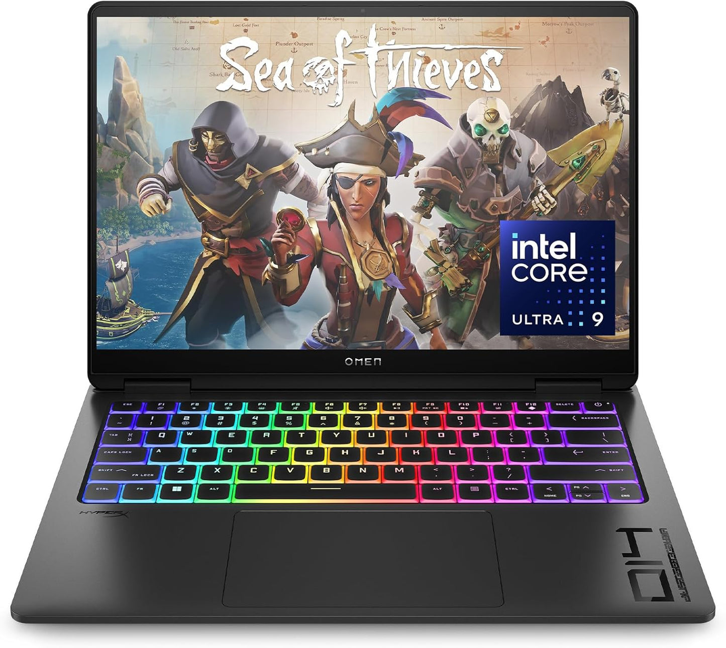 OMEN Transcend Laptop 14-fb0002ne, Intel Core Ultra 9-185H, 14" 3K 120Hz OLED Display, 32GB LPDDR5 RAM, 1TB SSD, 8GB NVIDIA® GeForce RTX™ 4070, Eng/Ar KB, Win11, Shadow black [9V8S7EA]