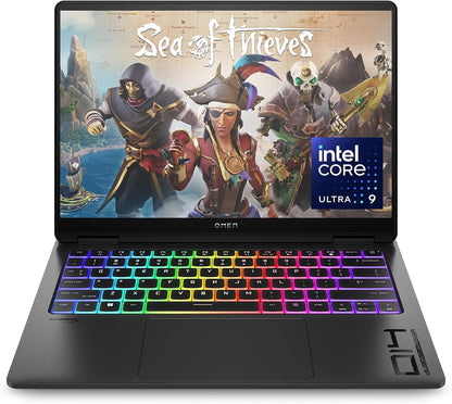OMEN Transcend Laptop 14-fb0002ne, Intel Core Ultra 9-185H, 14" 3K 120Hz OLED Display, 32GB LPDDR5 RAM, 1TB SSD, 8GB NVIDIA® GeForce RTX™ 4070, Eng/Ar KB, Win11, Shadow black [9V8S7EA]