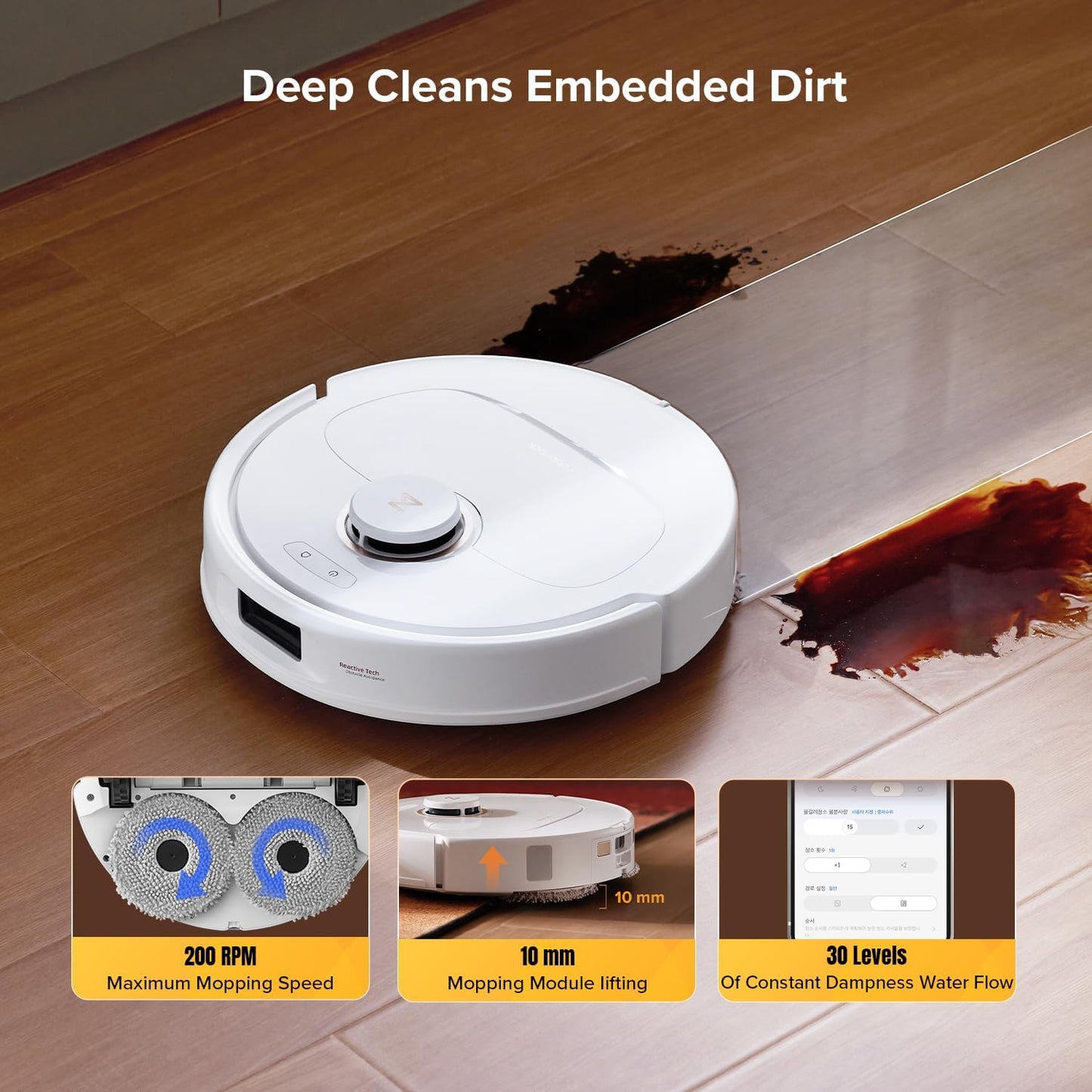 roborock Qrevo 5AE(Upgraded from S7 Max Ultra) Robot Vacuum and Mop, 12,000Pa Suction, FlexiArm Edge Mopping, Dual Anti-Tangle Brushes, 10mm Mop Lifting&Auto Washing&Drying, Self-Emptying&Refilling