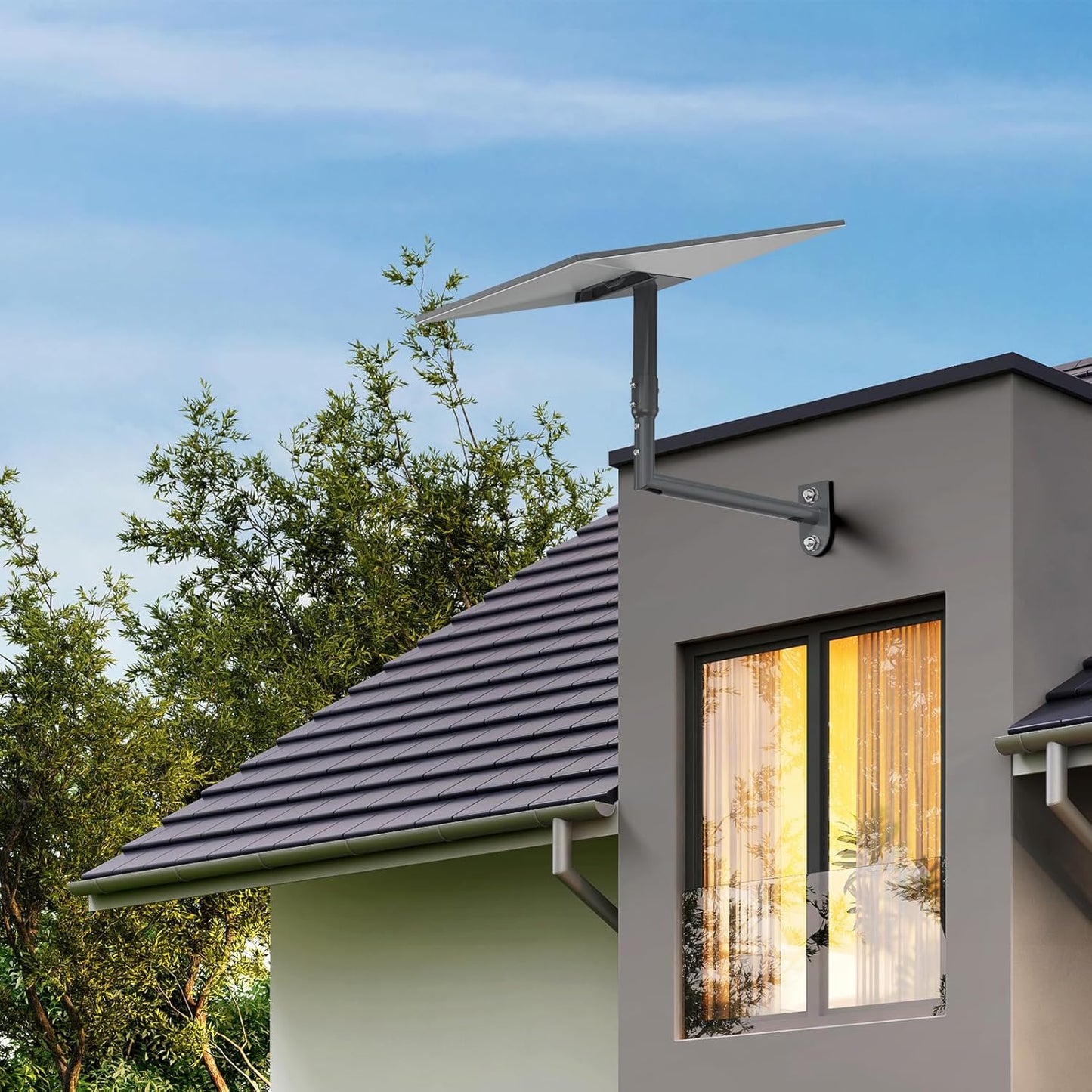 XLTTYWL Starlink Gen 3 Mount, 360° Adjustable V3 Starlink Wall Mount, Star Link Gen3 Pole Mounting Kit with Starlinks Gen 3 Pipe Adapter for Gen3/Gen 2/Mini Starlink Internet Kit Satellite