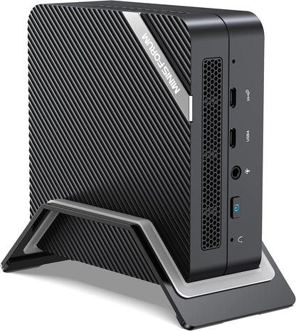 MINISFORUM UM690L Slim Mini PC, AMD Ryzen 9 6900HX Mini Computer (8C/16T, up to 4.9 GHz), 32 GB LPDDR5 and 1 TB PCIe 4.0 SSD, DP/HDMI 2.1/USB 4, 4 x USB Type-A, WiFi 6E/BT 5.3